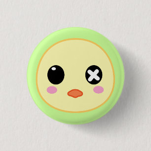 Ejiki the Chick Head 1 Inch Round Button