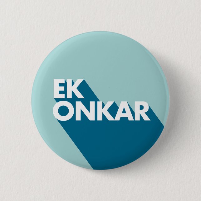 Ek Onkar Contemporary SIkh Badge 2 Inch Round Button (Front)