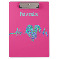 EKG heart medical ekg line pink blue cute