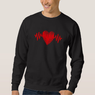 Ekg Heartbeat Love Cardiogram Tee Hollow Ecg Heart