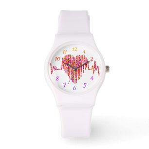 EKG line heart medical red white nurse doctor  Watch