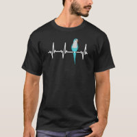 EKG Pulse Heartbeat Line Parrot I Blue Monk Parake