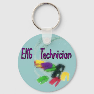 EKG Technician Gifts Keychain