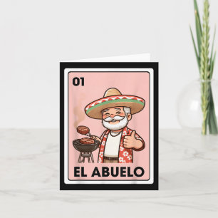 El Abuelo Grilling Grandpa Mexican Bingo Card 