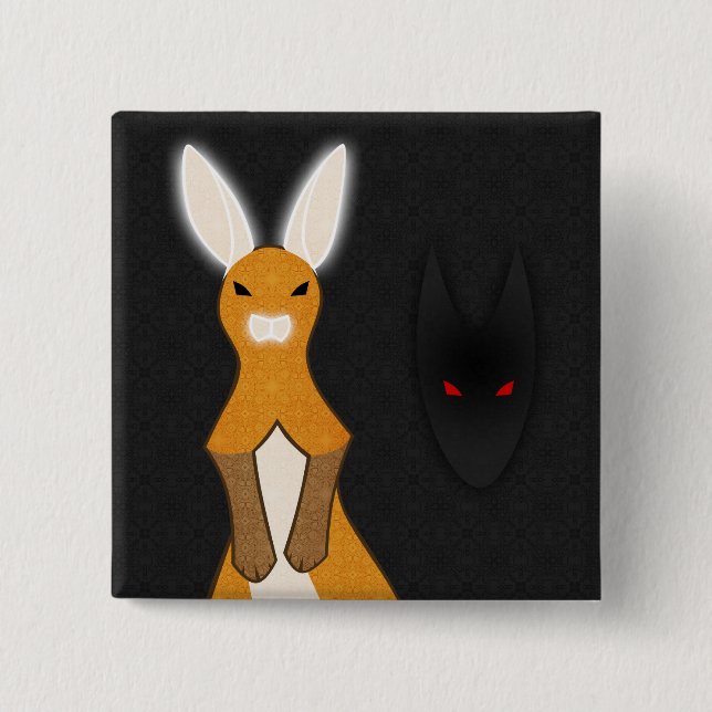 El-ahrairah and the Black Rabbit of Inle 2 Inch Square Button (Front)