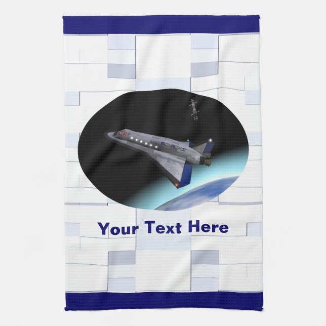 El Al Maslool Space Shuttle Kitchen Towel (Vertical)