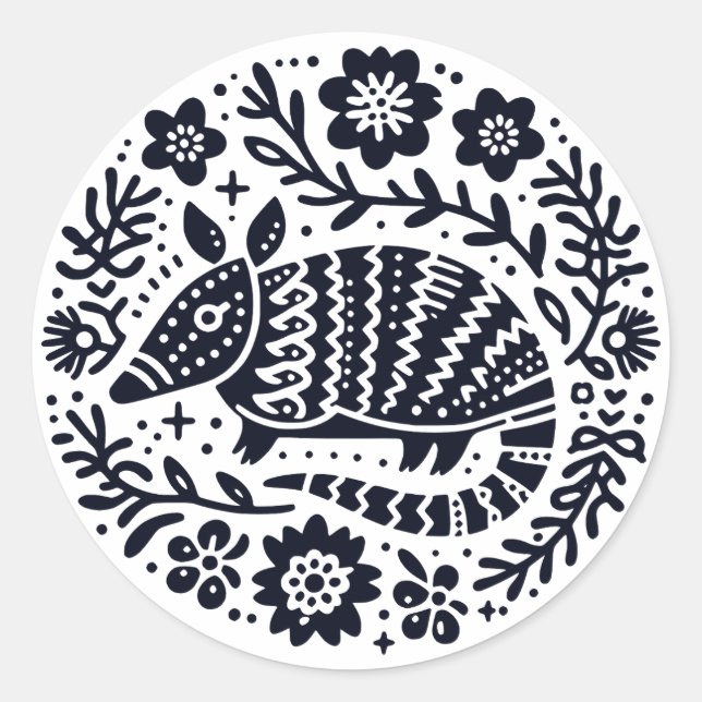 El Armadillo  Classic Round Sticker (Front)