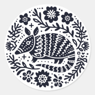 El Armadillo  Classic Round Sticker
