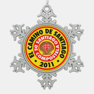 El Camino De Santiago 2011 Snowflake Pewter Christmas Ornament