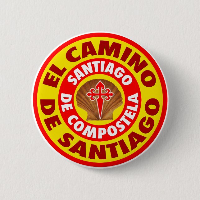 El Camino de Santiago 2 Inch Round Button (Front)