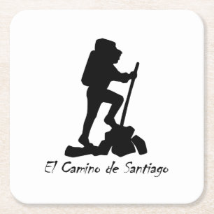 El Camino de Santiago  -  Bucket List Hike Square Paper Coaster