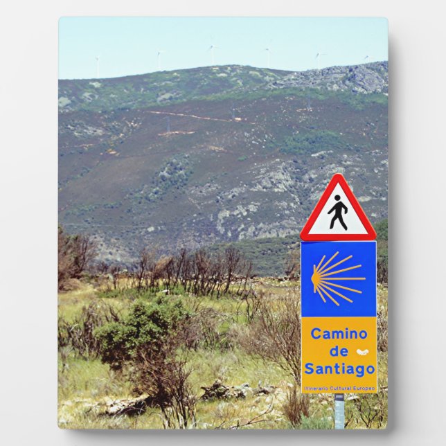 El Camino de Santiago de Compostela sign, Spain Plaque (Front)