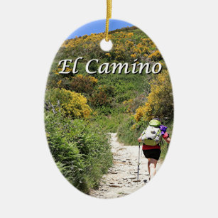 El Camino de Santiago de Compostela, Spain, trail Ceramic Ornament