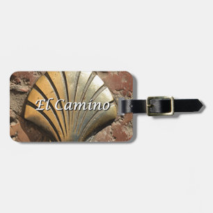 El Camino gold shell, Leon (caption) Luggage Tag