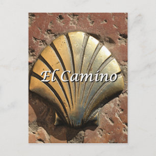 El Camino gold shell, Leon (caption) Postcard
