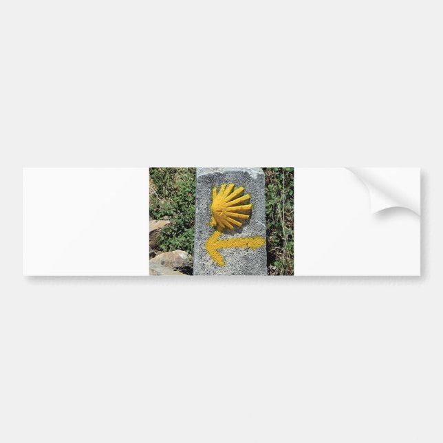 El Camino shell and arrow sign, Spain Bumper Sticker (Front)