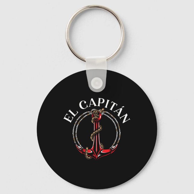 El Capitan Anchor Boat Ship Captain Skipper Sailor Keychain (Front)