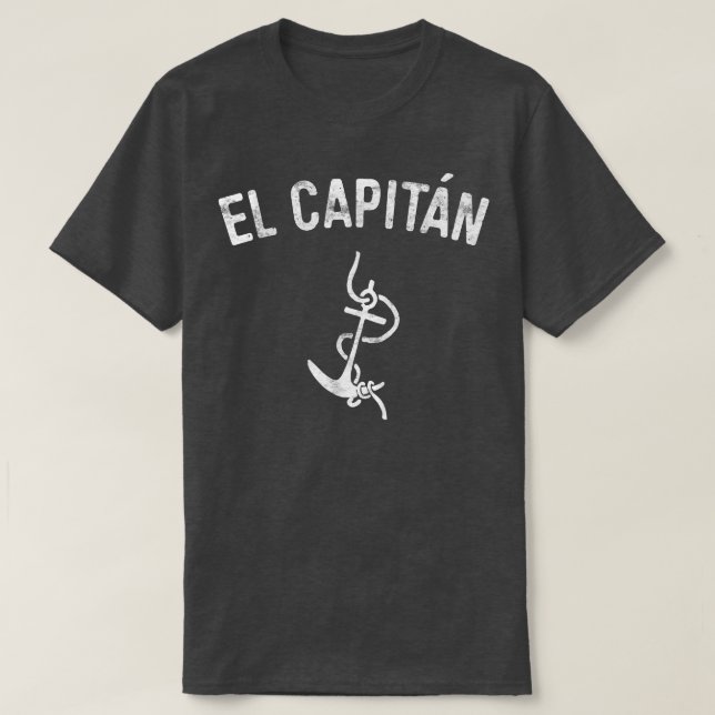El Capitan  Anchor Captain Skipper Gift  T-Shirt (Design Front)