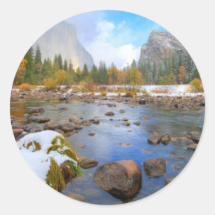 El Capitan and Three Brothers Classic Round Sticker