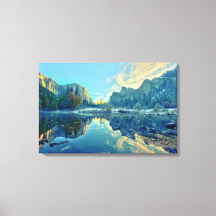 El Capitan and Three Brothers Reflection Canvas Print