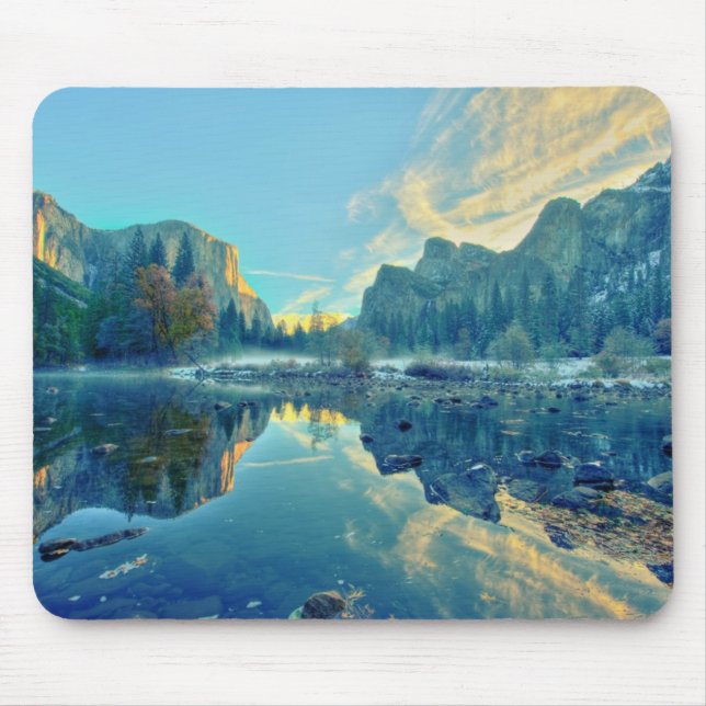 El Capitan and Three Brothers Reflection Mouse Pad (Front)