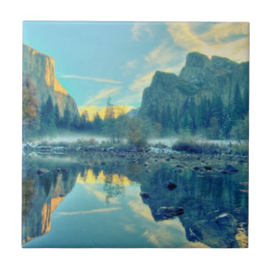 El Capitan and Three Brothers Reflection Tile