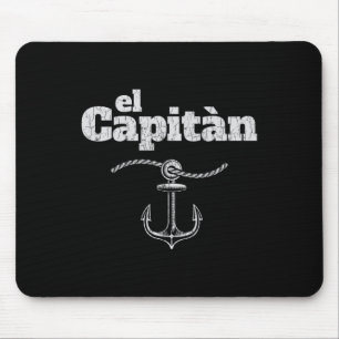 El Capitan Apparel For Men Funny Captain Boat Gift Mouse Pad