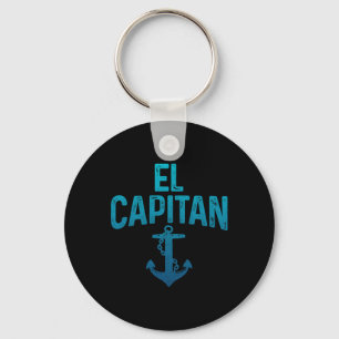 El Capitan Boat Owner Pontoon Captain Funny Boatin Keychain
