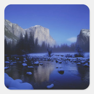 El Capitan Mountain, Yosemite National Park, Square Sticker