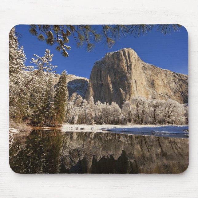 El Capitan reflects into the Merced River in Mouse Pad (Front)
