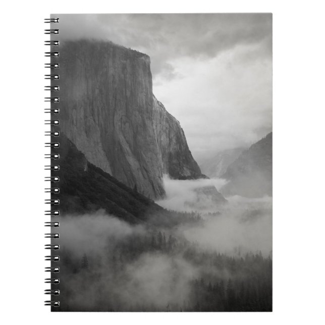El Capitan With Swirling Mist Notebook (Front)