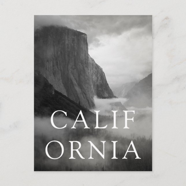 El Capitan With Swirling Mist Postcard (Front)