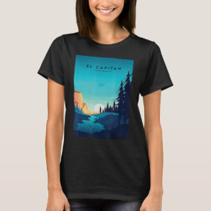 El Capitan Yosemite National Park Camping Adventur T-Shirt