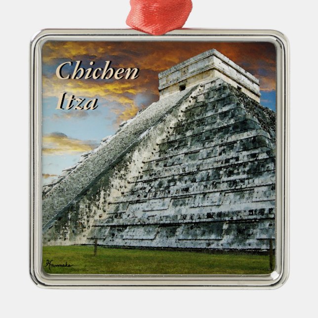 El Castillo Metal Ornament (Front)