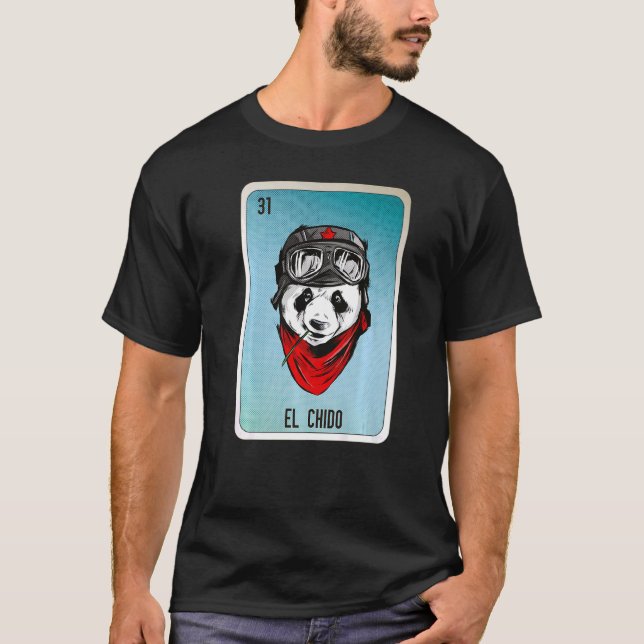 El Chido Mexican Slang Lottery Bingo Cards T-Shirt (Front)