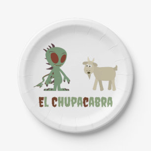 El Chupacabra Paper Plate