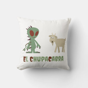 El Chupacabra Throw Pillow
