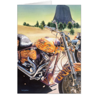 "El Diablo" Motorcycle in the Desert Watercolor