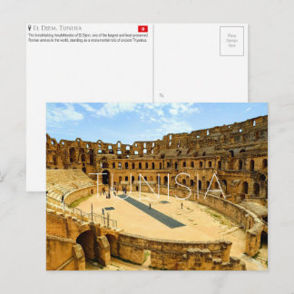 El Djem, Tunisie Carte Postale de Voyage