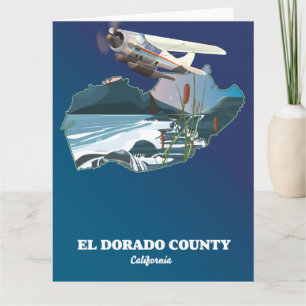 El Dorado County California map Postcard