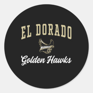El Dorado High School Golden Hawks C3 Classic Round Sticker
