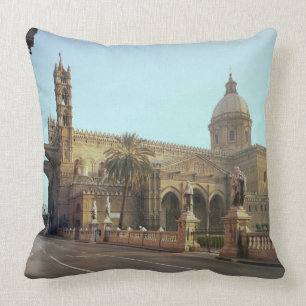 El Duomo, founded by Walter, Archbishop of Palermo Throw Pillow