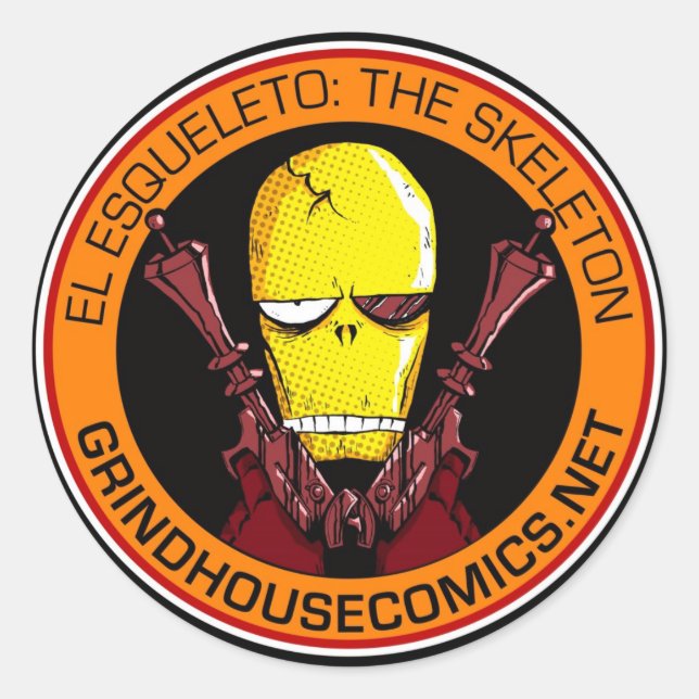 EL ESQUELETO: THE SKELETON Sticker (Round) (Front)