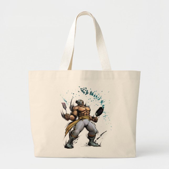 El Fuerte With Frying Pan Large Tote Bag (Front)