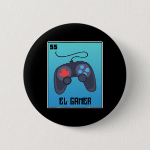 El Gamer Video Games Funny Mexican Lottery Parody  2 Inch Round Button