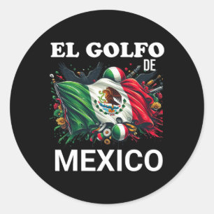 El Golfo De Mexico Bandera De Mexico Classic Round Sticker