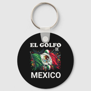 El Golfo De Mexico Bandera De Mexico Keychain