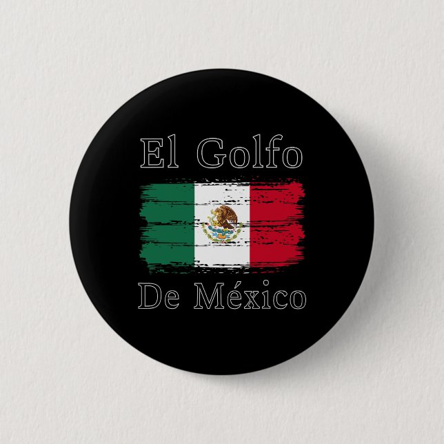 El Golfo De Mexico Dolphin  2 Inch Round Button (Front)