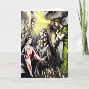 El Greco Annunciation Virgin Mary Greeting Card