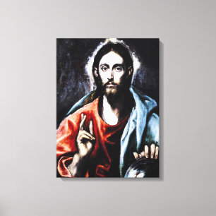 El Greco Christ Blessing Canvas Wrap
